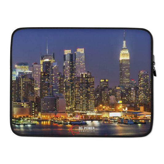 New york City Laptop Sleeve Case Night Print Bag Zipper